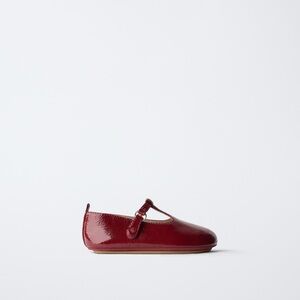 Zara Girls Burgundy Patent Mary Jane Shoe